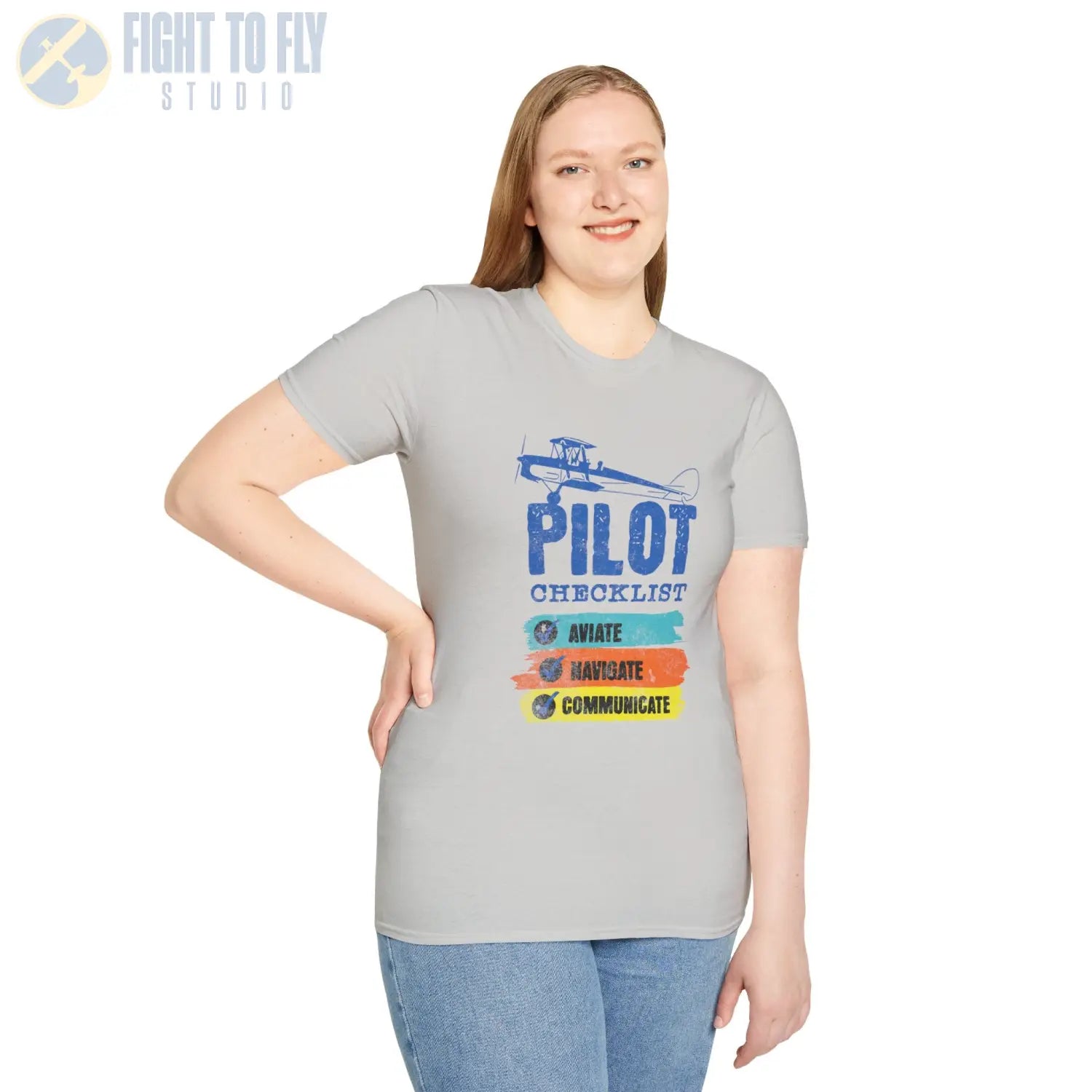 Pilot Checklist - Aviate Navigate Communicate - Tee - T-Shirt - gifts - WWII warbird t-shirt