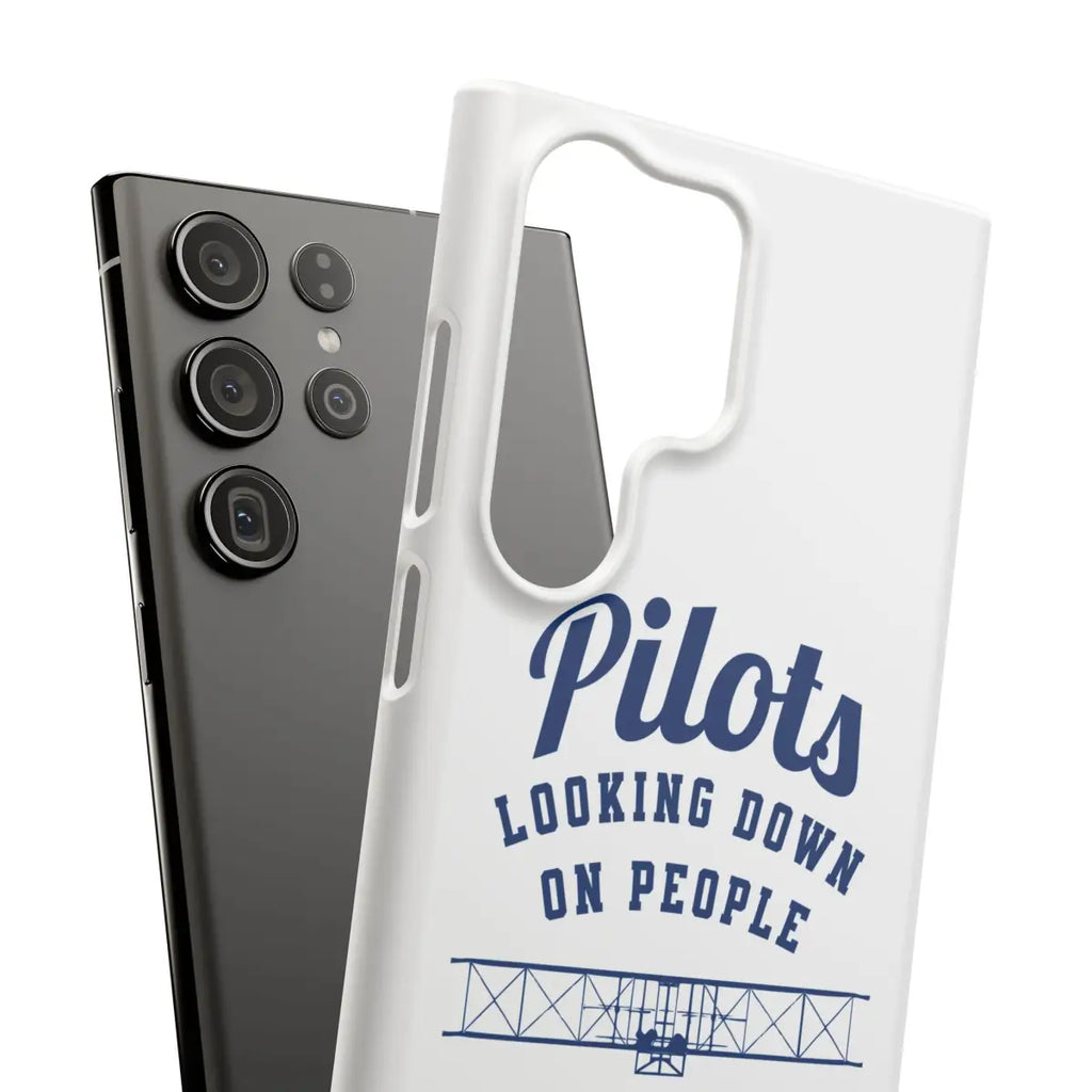 Pilot Theme Snap Case - Looking Down on People Since 1903 - Phone - Gifts for pilots - Aviation apparel