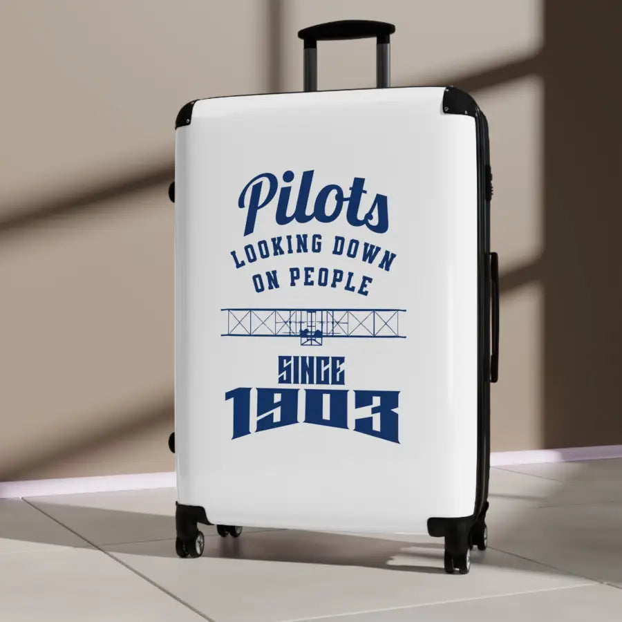 Pilot Themed Hard Shell Suitcase - Perfect for Travel Enthusiasts Adventure Lovers & Holidays - Bags - Gifts pilots