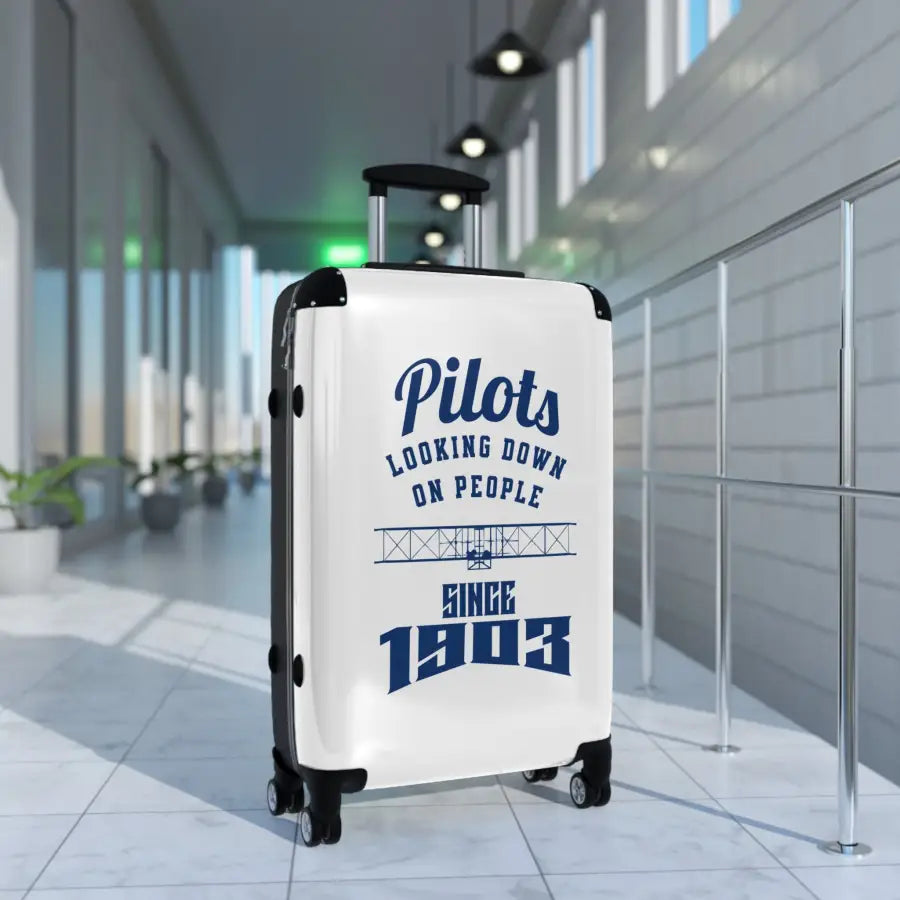 Pilot Themed Hard Shell Suitcase - Perfect for Travel Enthusiasts Adventure Lovers & Holidays - Bags - Gifts pilots