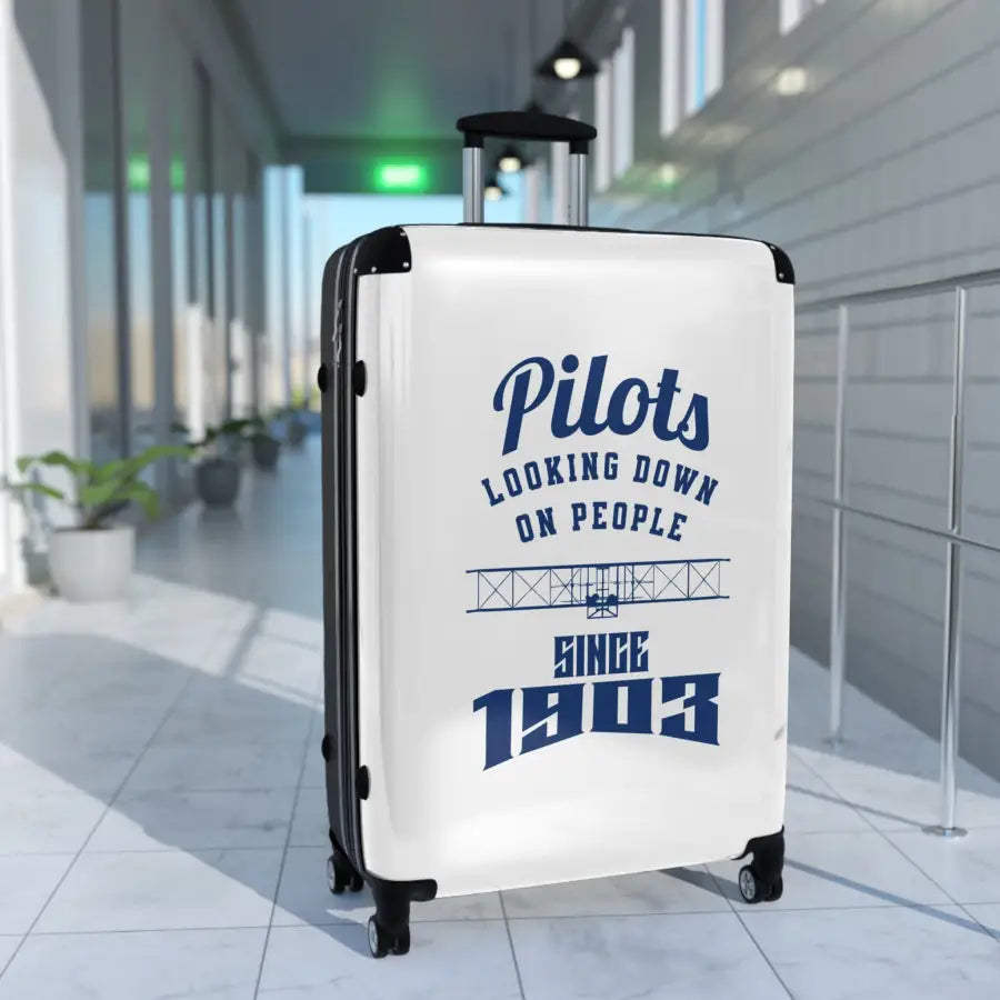 Pilot Themed Hard Shell Suitcase - Perfect for Travel Enthusiasts Adventure Lovers & Holidays - Bags - Gifts pilots