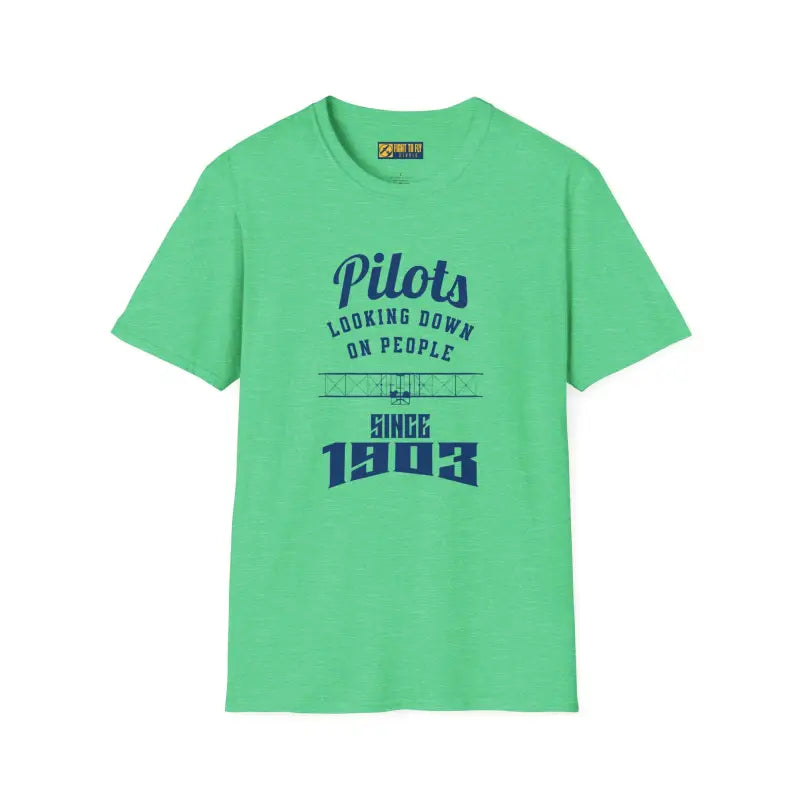 Pilots Looking Down T Shirt Aviation Humor Tee Low Heat - T-Shirt - Pilot gifts - WWII warbird t-shirt