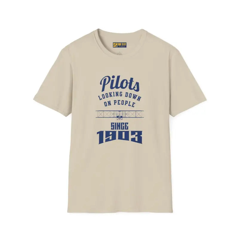 Pilots Looking Down T Shirt Aviation Humor Tee Low Heat - T-Shirt - Pilot gifts - WWII warbird t-shirt