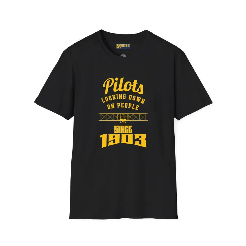 Pilots Looking Down T Shirt Aviation Humor Tee Low Heat - T-Shirt - Pilot gifts - WWII warbird t-shirt