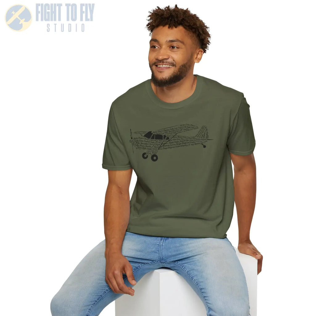 Piper Cub NATO Phonetic Alphabet Premium T-Shirt - Pilot gifts - WWII warbird t-shirt
