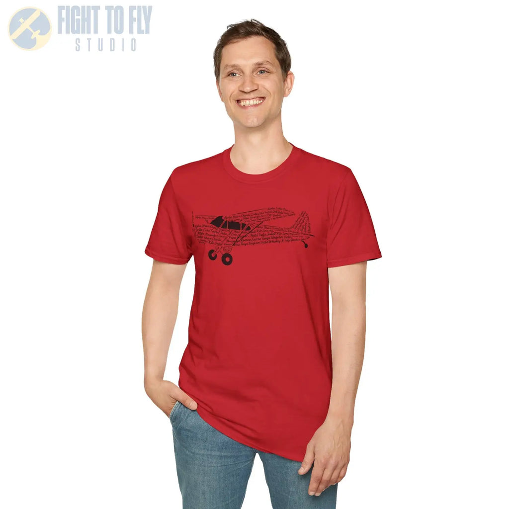 Piper Cub NATO Phonetic Alphabet Premium T-Shirt - Pilot gifts - WWII warbird t-shirt