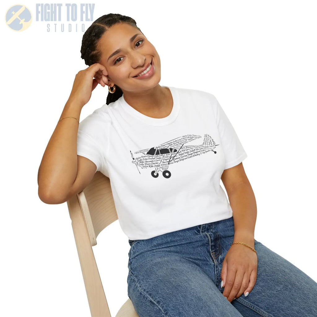Piper Cub NATO Phonetic Alphabet Premium T-Shirt - Pilot gifts - WWII warbird t-shirt