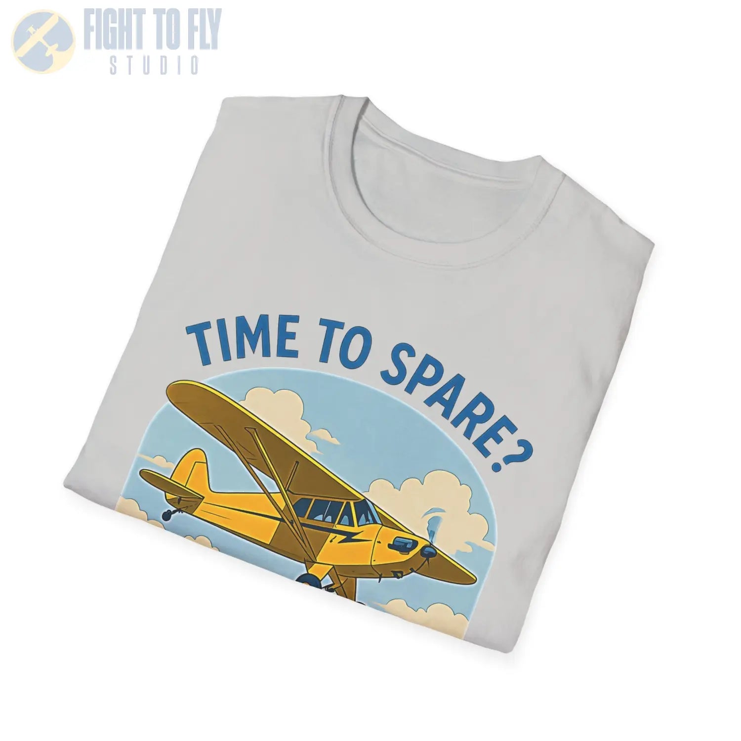Time to Spare? Go by Air - Piper Cub - T-Shirt - Pilot gifts - WWII warbird t-shirt