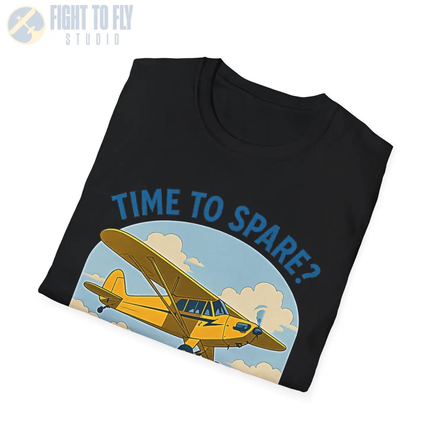 Time to Spare? Go by Air Piper Cub T Shirt Pilot gifts WWII warbird t shirt
