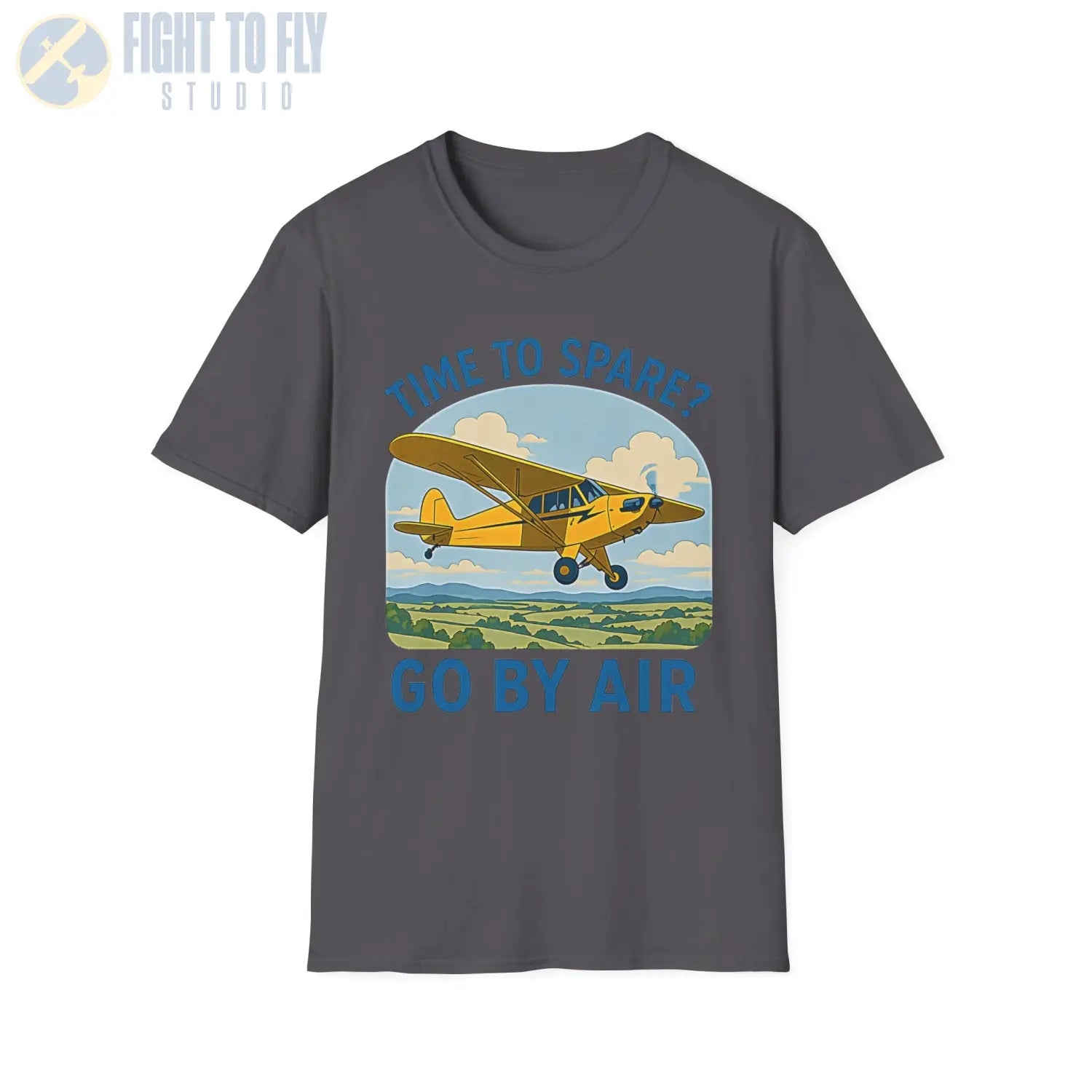 Time to Spare? Go by Air Piper Cub T Shirt Pilot gifts WWII warbird t shirt