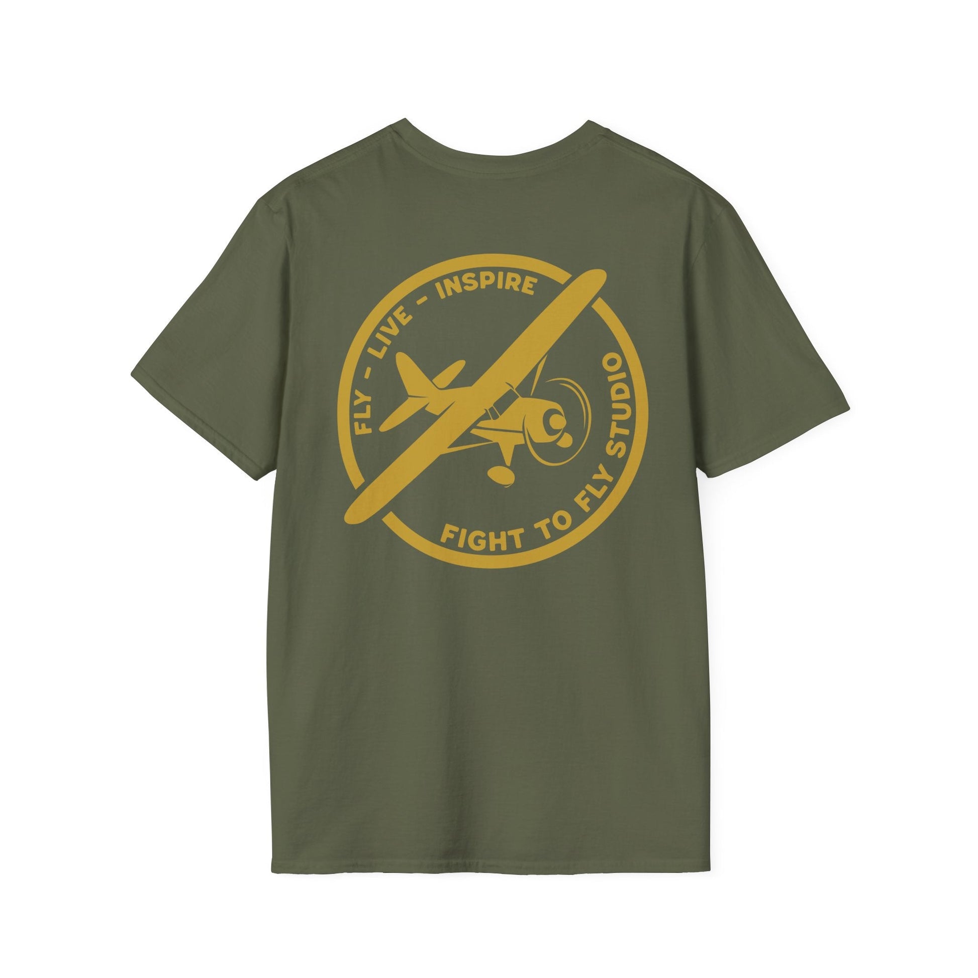 Piper Cub Premium T-Shirt – “Time to Spare? Go by Air” Vintage Bush Plane Tee - Pilot gifts - WWII warbird t-shirt