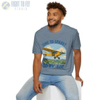 Time to Spare? Go by Air - Piper Cub - T-Shirt - Pilot gifts - WWII warbird t-shirt