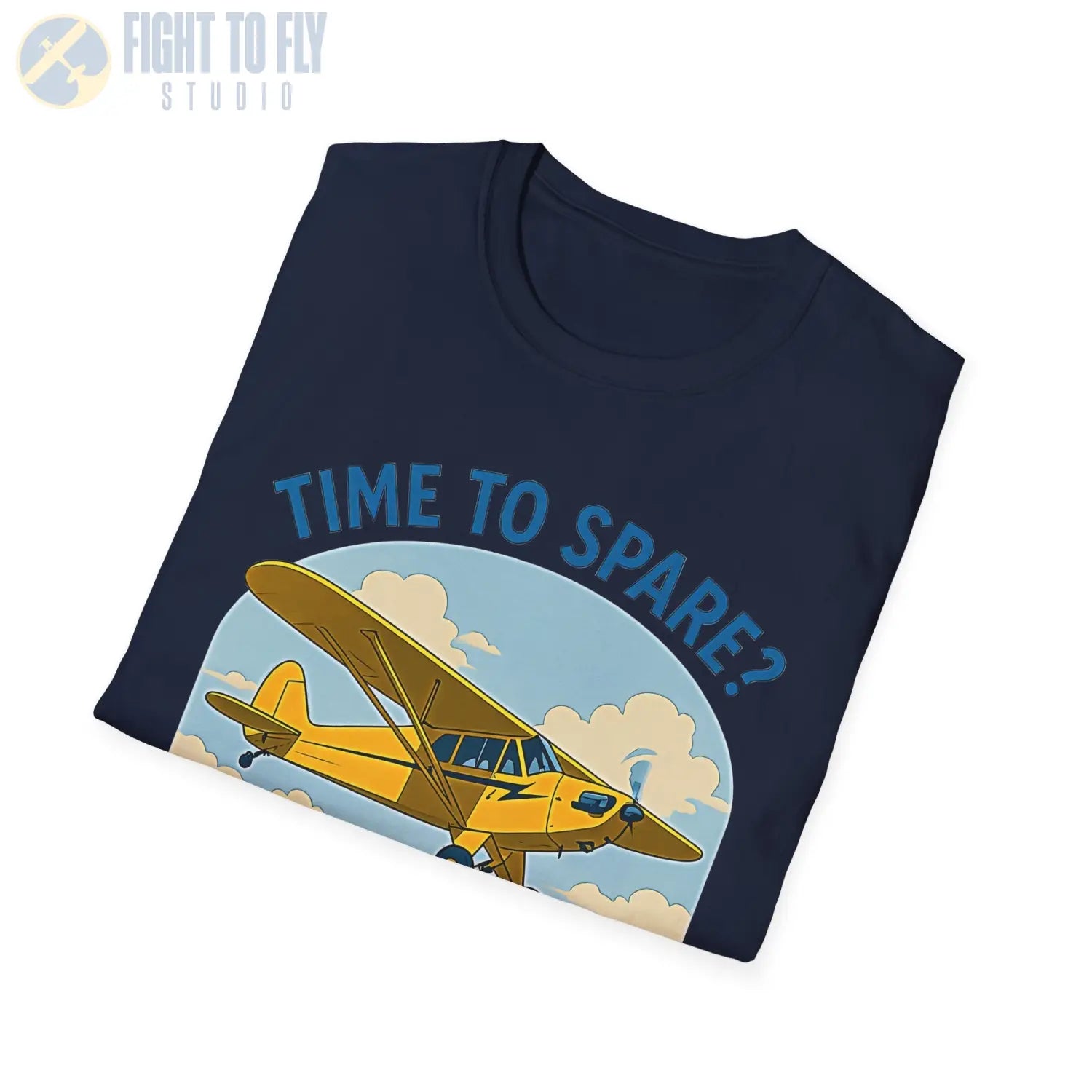 Time to Spare? Go by Air - Piper Cub - T-Shirt - Pilot gifts - WWII warbird t-shirt