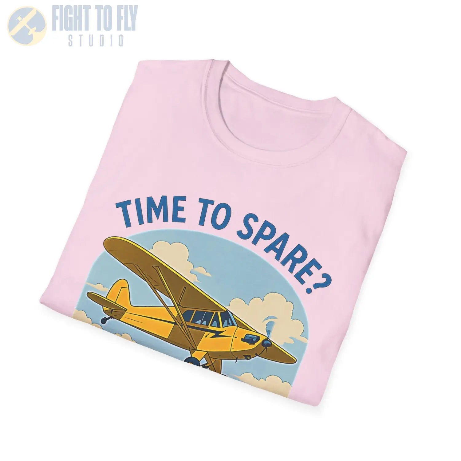 Time to Spare? Go by Air - Piper Cub - T-Shirt - Pilot gifts - WWII warbird t-shirt