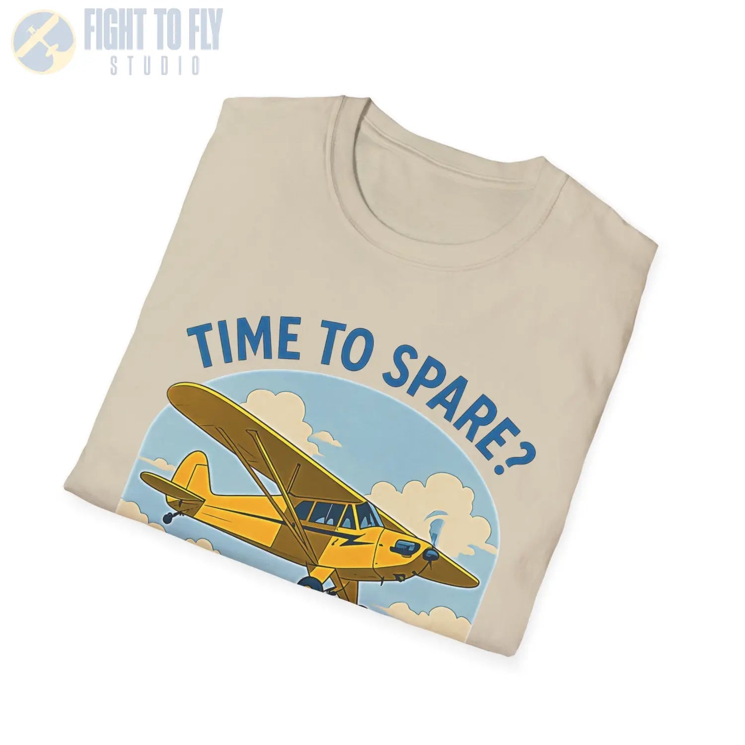 Time to Spare? Go by Air - Piper Cub - T-Shirt - Pilot gifts - WWII warbird t-shirt