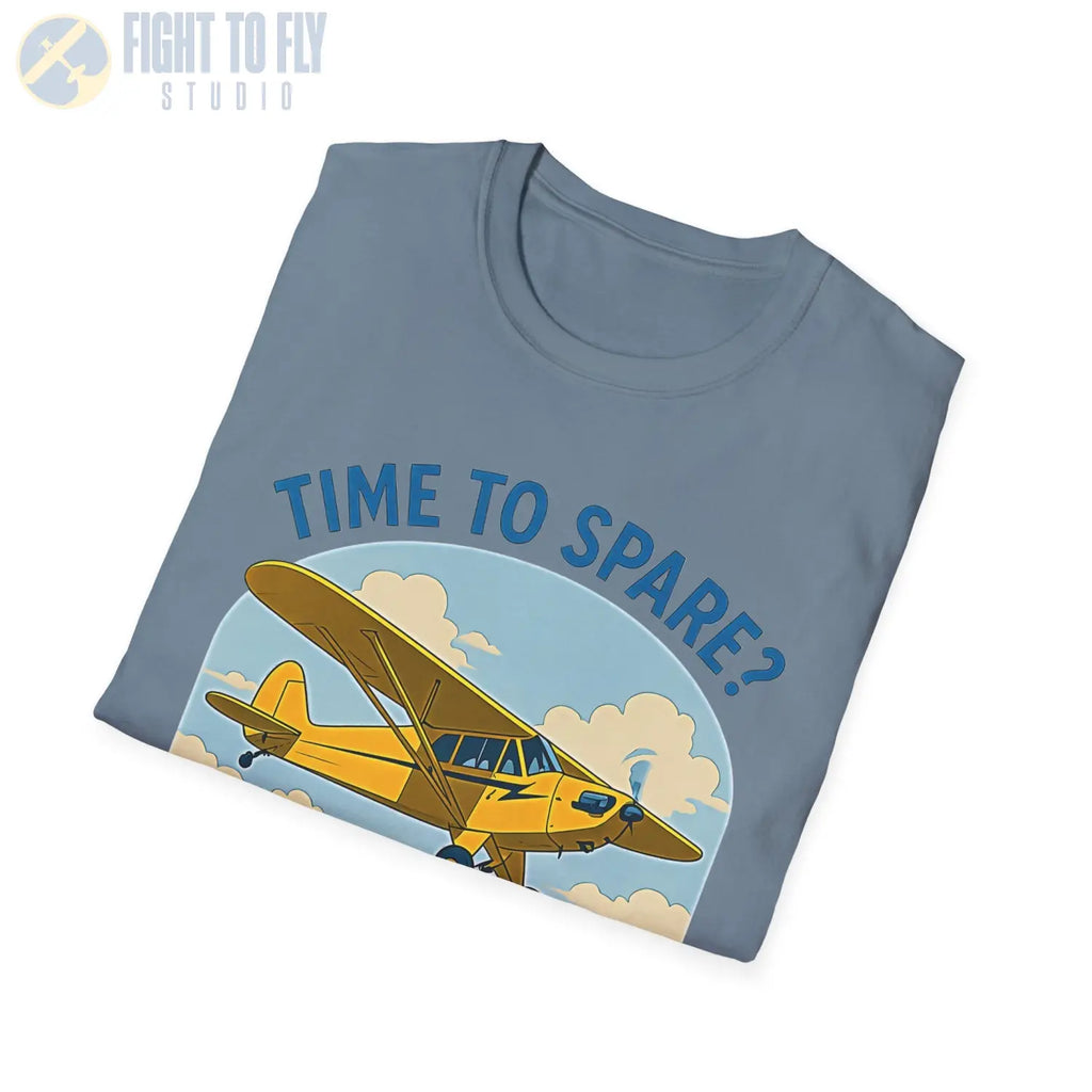 Time to Spare? Go by Air - Piper Cub - T-Shirt - Pilot gifts - WWII warbird t-shirt