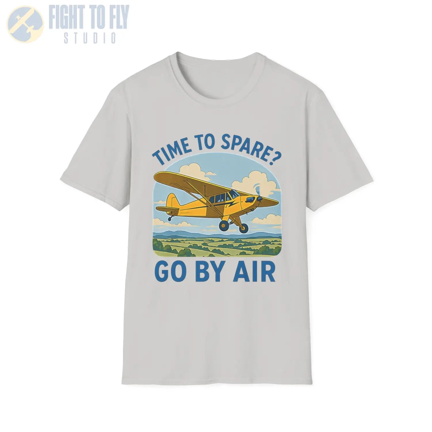 Time to Spare? Go by Air Piper Cub T Shirt Pilot gifts WWII warbird t shirt