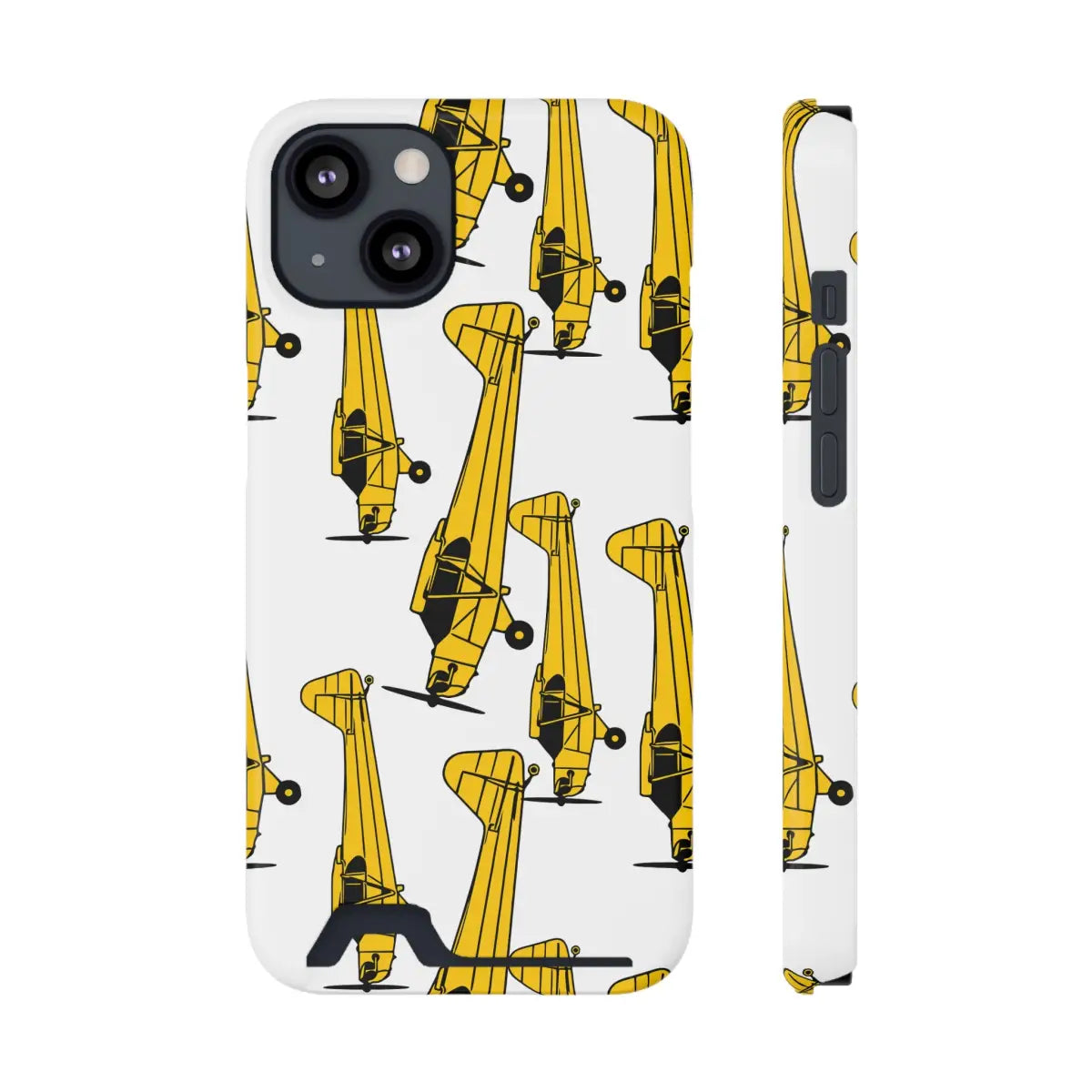 Piper Cub Vintage Airplane Phone Case with Card Holder - Stylish and Functional for Aviation Lovers - Gifts pilots