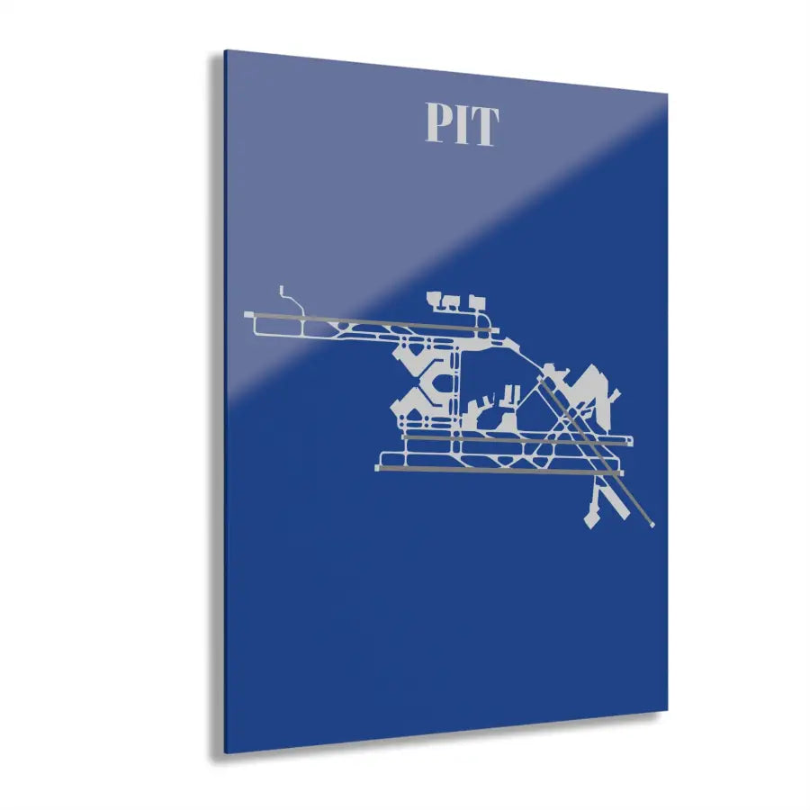 PIT - Pittsburgh International Acrylic Print - Home Decor - Pilot gifts - WWII warbird t-shirt