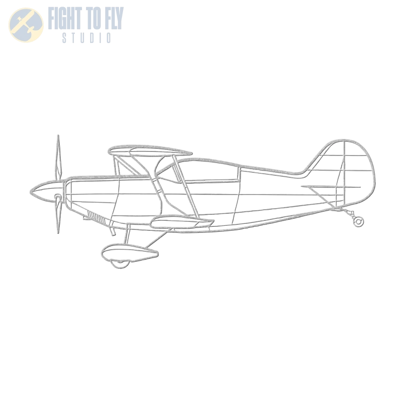 Pitts S-2B Die Cut Metal Wall Art - Sign - Pilot gifts - WWII warbird t-shirt