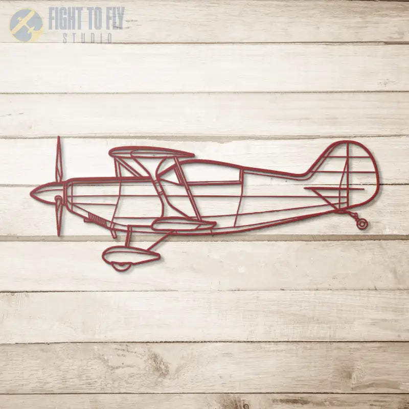 Pitts S-2B Die Cut Metal Wall Art - Sign - Pilot gifts - WWII warbird t-shirt