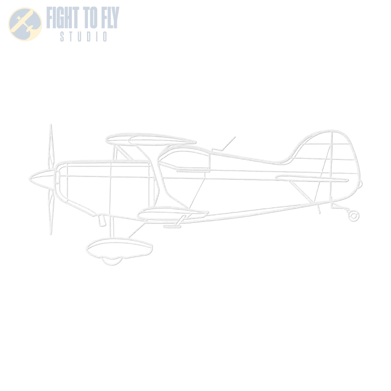 Pitts S1 Die Cut Metal Wall Art - Sign - Pilot gifts - WWII warbird t-shirt