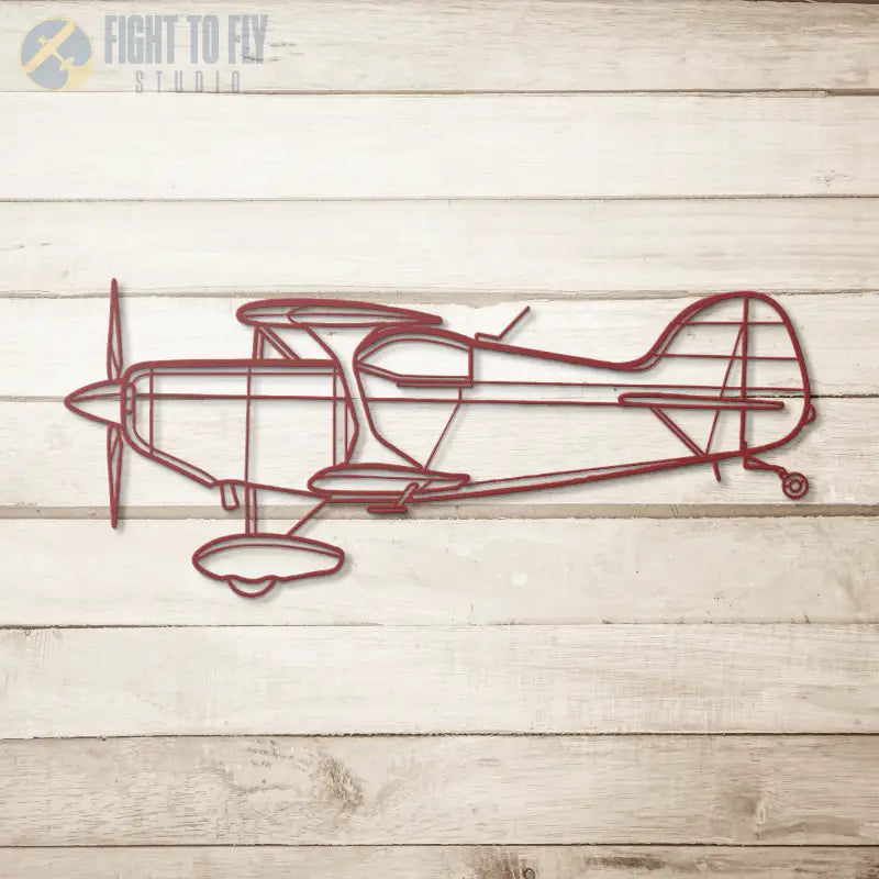 Pitts S1 Die Cut Metal Wall Art - Sign - Pilot gifts - WWII warbird t-shirt