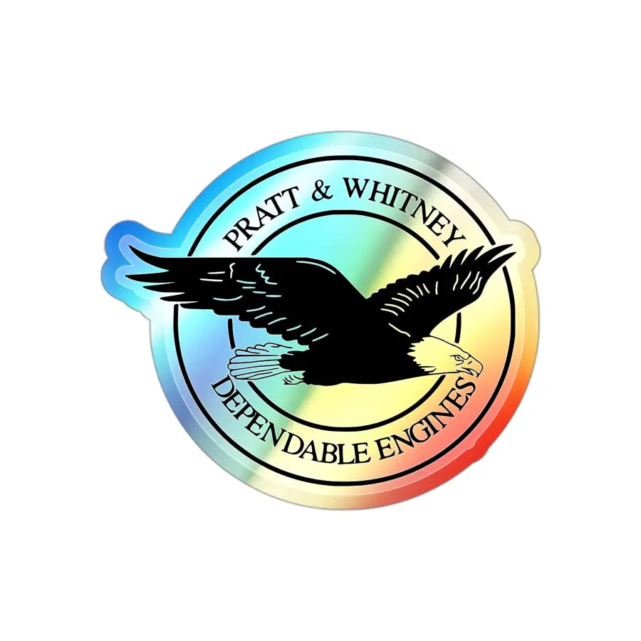 Pratt & Whitney Holographic Die-cut Stickers - Paper products - Pilot gifts - WWII warbird t-shirt