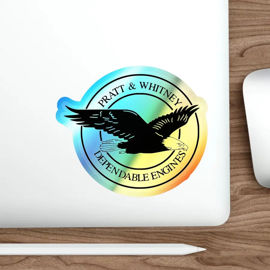 Pratt & Whitney Holographic Die-cut Stickers - Paper products - Pilot gifts - WWII warbird t-shirt