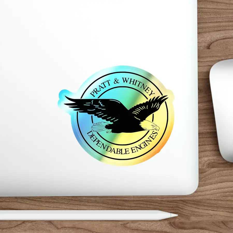 Pratt & Whitney Holographic Die-cut Stickers - Paper products - Pilot gifts - WWII warbird t-shirt