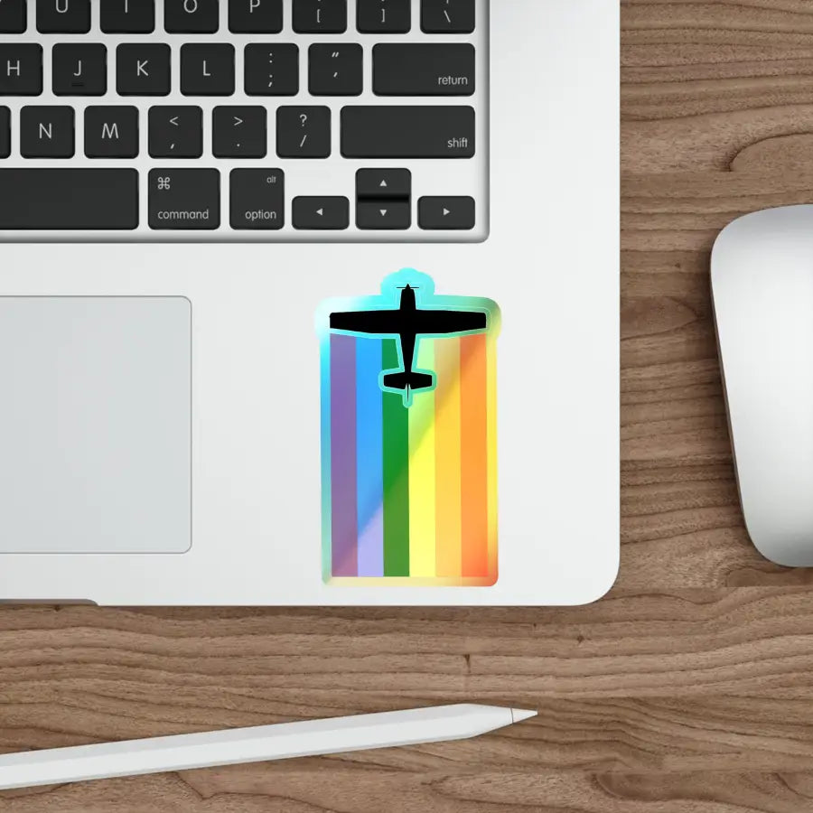 Pride Takes Flight Holographic Die-Cut Stickers - Paper products - Gifts for pilots - Aviation apparel