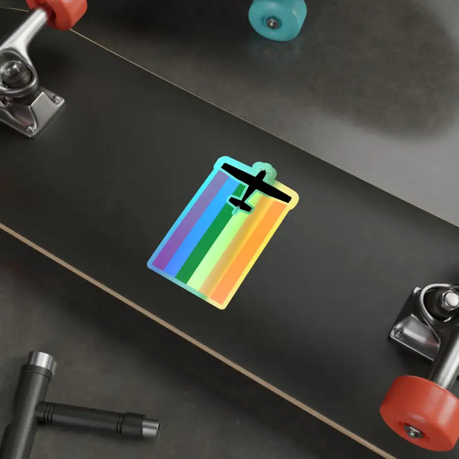 Pride Takes Flight Holographic Die-Cut Stickers - Paper products - Gifts for pilots - Aviation apparel