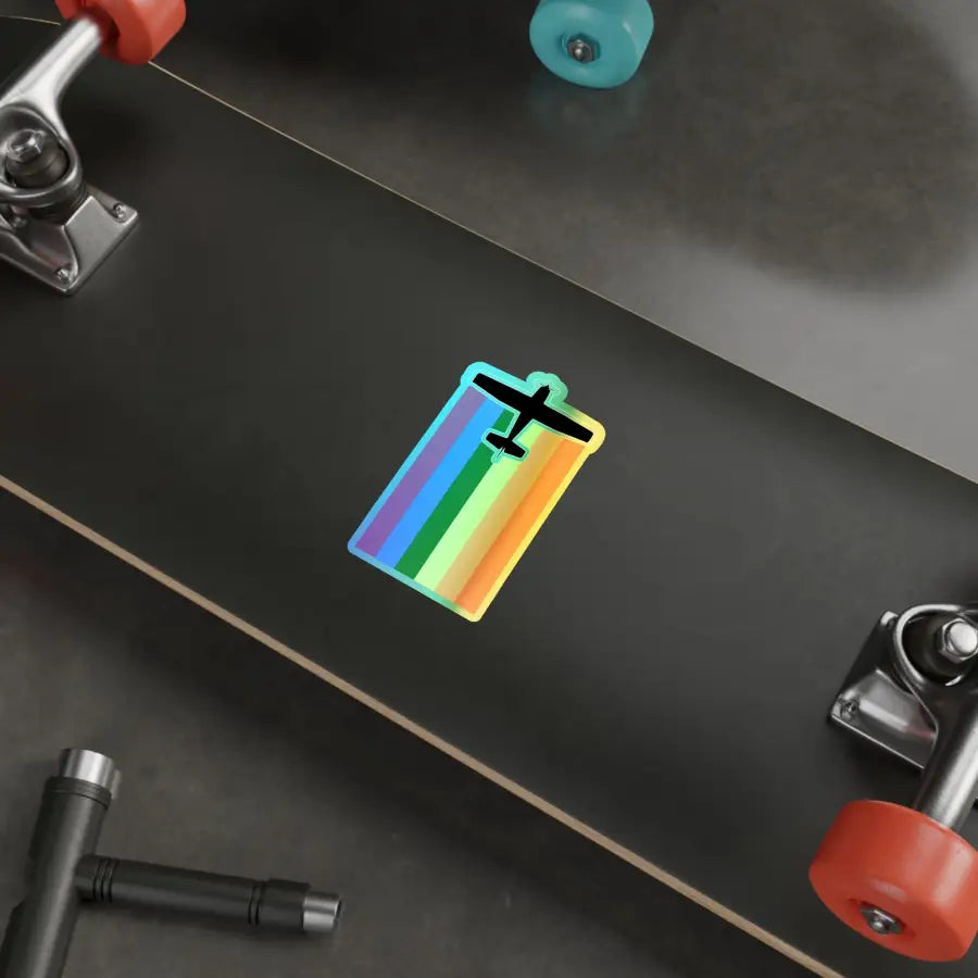 Pride Takes Flight Holographic Die-Cut Stickers - Paper products - Pilot gifts - WWII warbird t-shirt