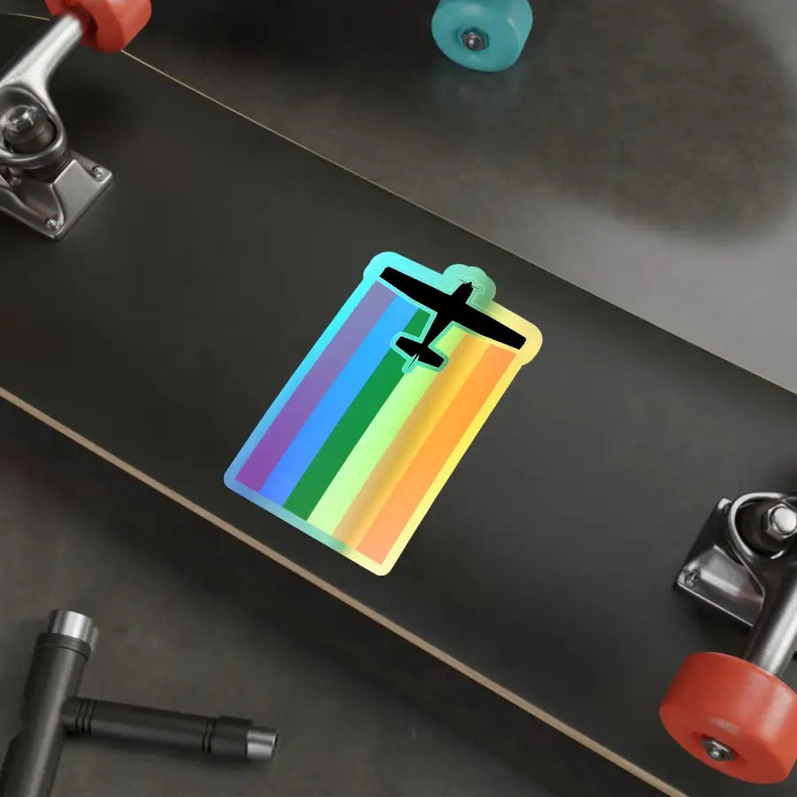 Pride Takes Flight Holographic Die-Cut Stickers - Paper products - Pilot gifts - WWII warbird t-shirt