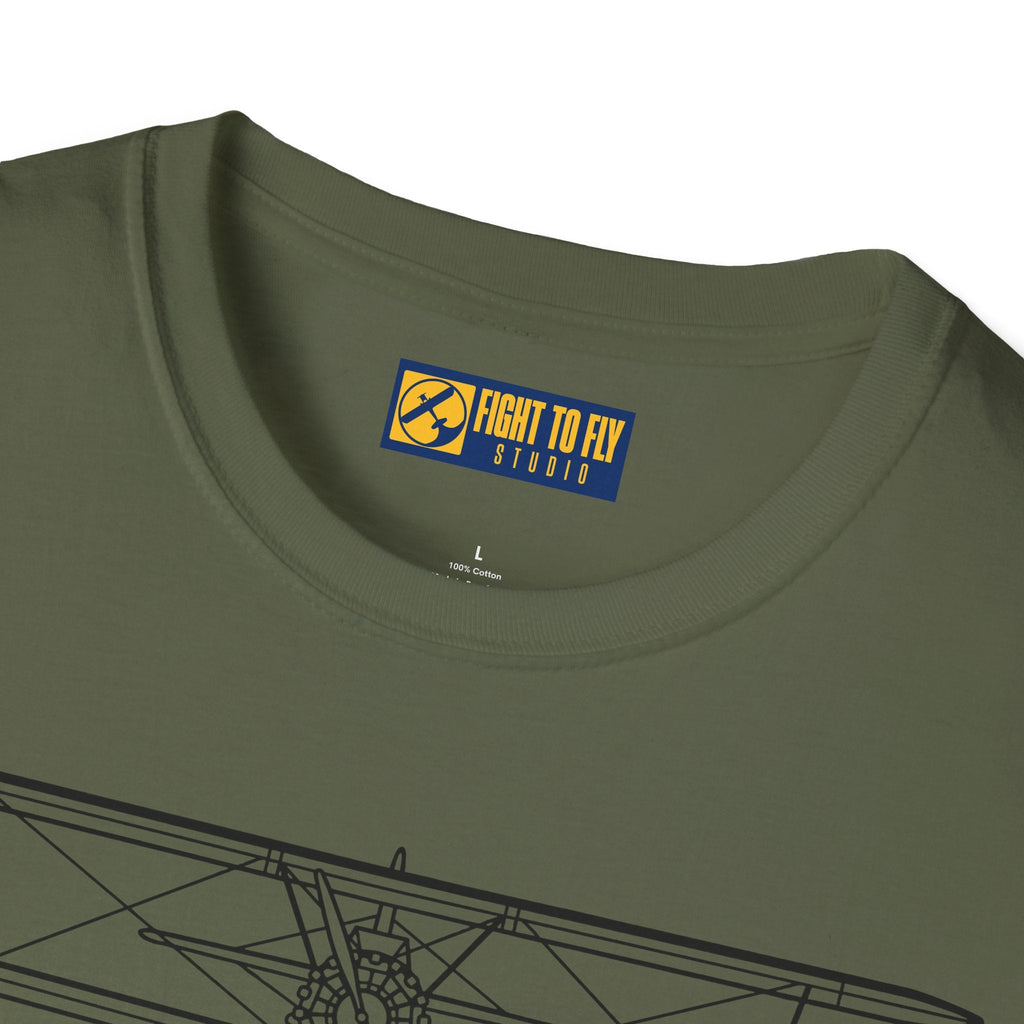 PT-17 Front View T-Shirt – Stearman Nose-On Aviation Tee - Pilot gifts - WWII warbird t-shirt