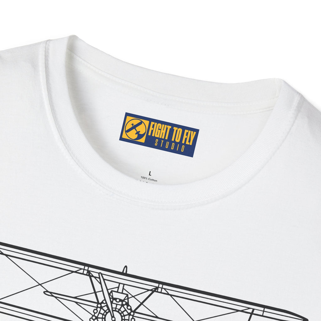 PT-17 Front View T-Shirt – Stearman Nose-On Aviation Tee - Pilot gifts - WWII warbird t-shirt