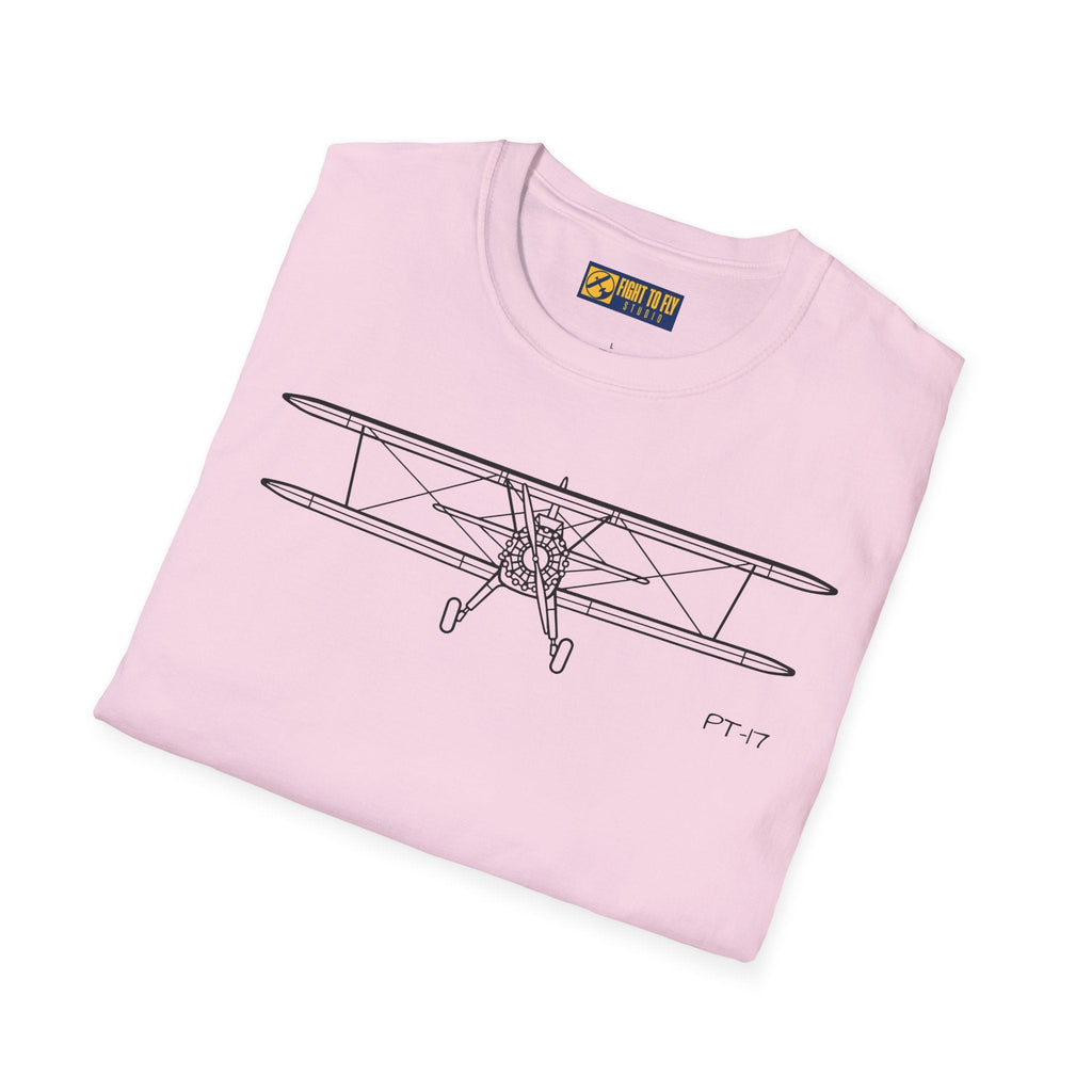 PT-17 Front View T-Shirt – Stearman Nose-On Aviation Tee - Pilot gifts - WWII warbird t-shirt