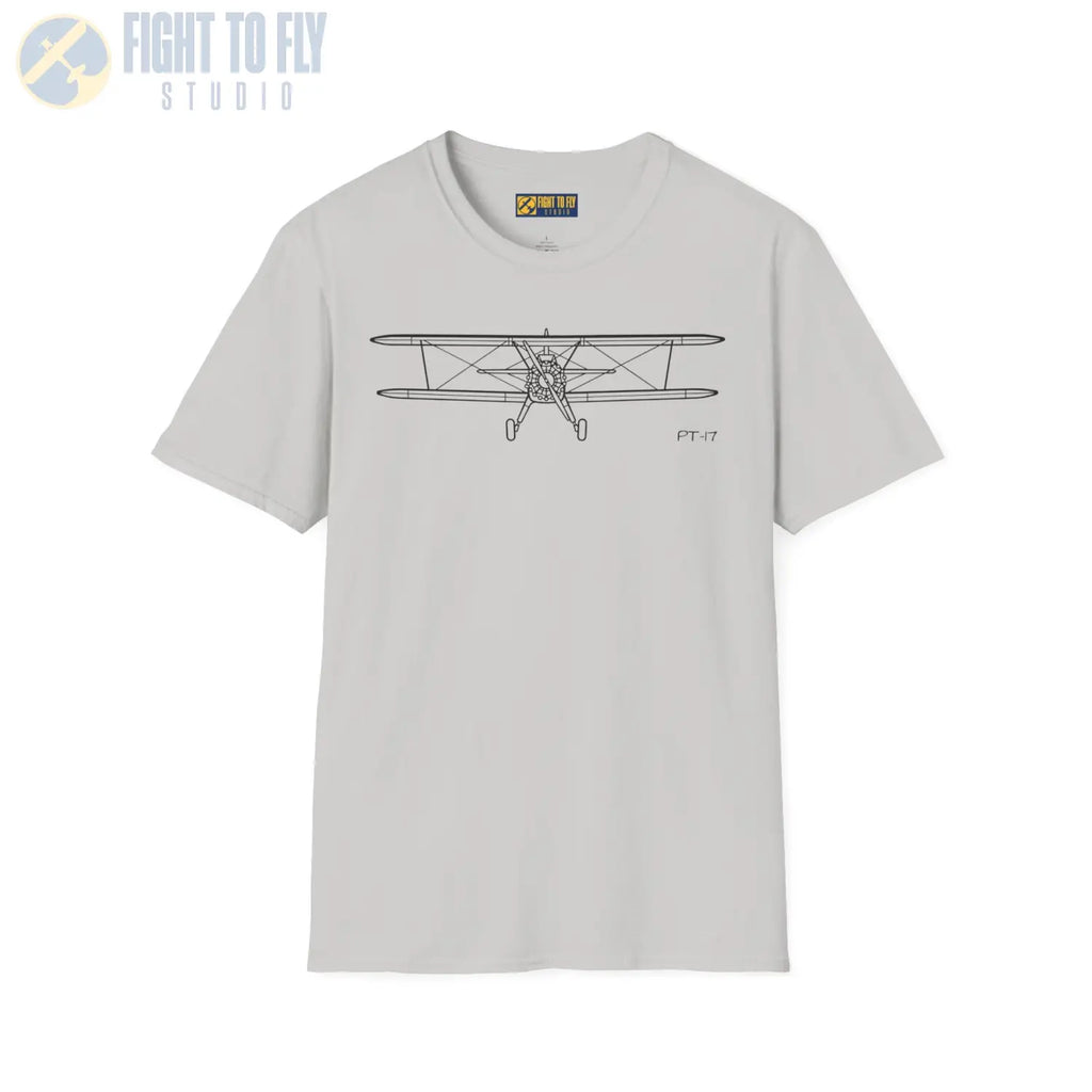 Stearman PT-17 Kaydet Front View T-Shirt - Pilot gifts - WWII warbird t-shirt