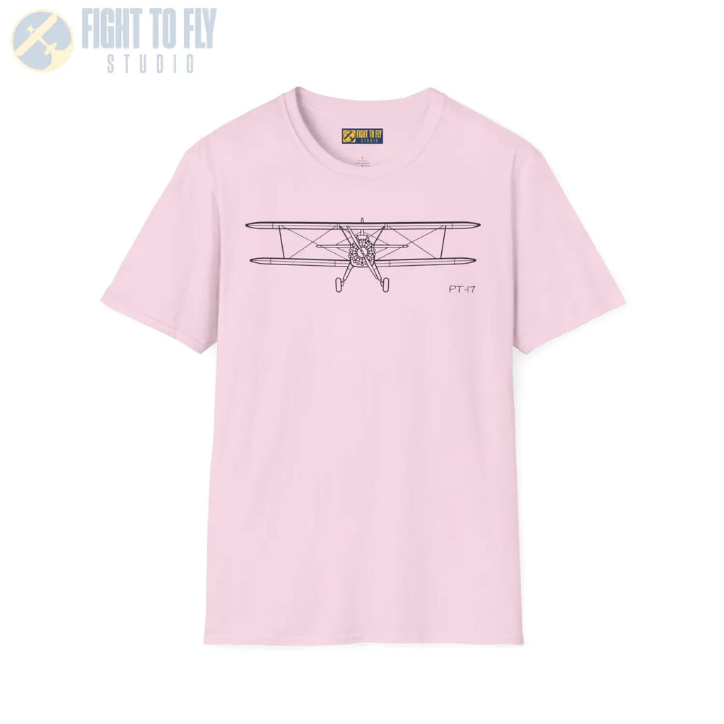 Stearman PT-17 Kaydet Front View T-Shirt - Pilot gifts - WWII warbird t-shirt