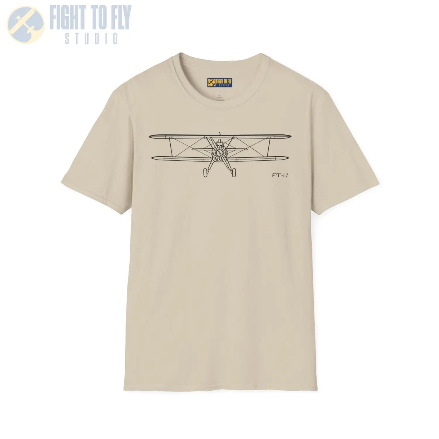 Stearman PT-17 Kaydet Front View T-Shirt - Pilot gifts - WWII warbird t-shirt