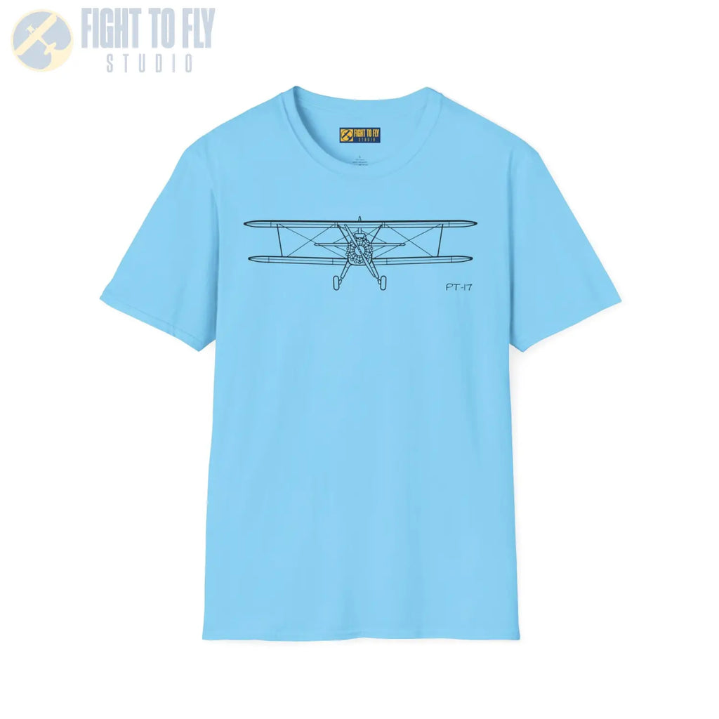 Stearman PT-17 Kaydet Front View T-Shirt - Pilot gifts - WWII warbird t-shirt