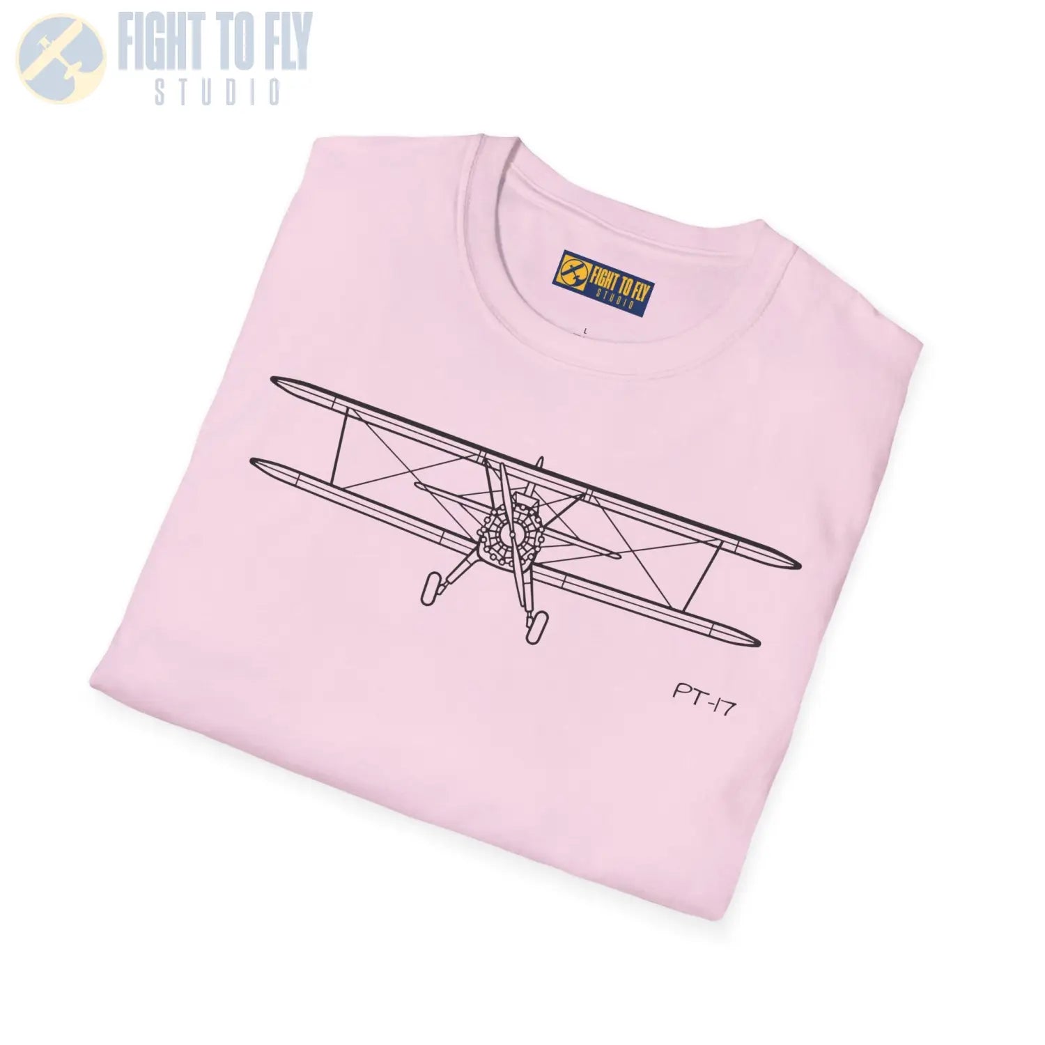 Stearman PT 17 Kaydet Front View T Shirt Pilot gifts WWII warbird t shirt