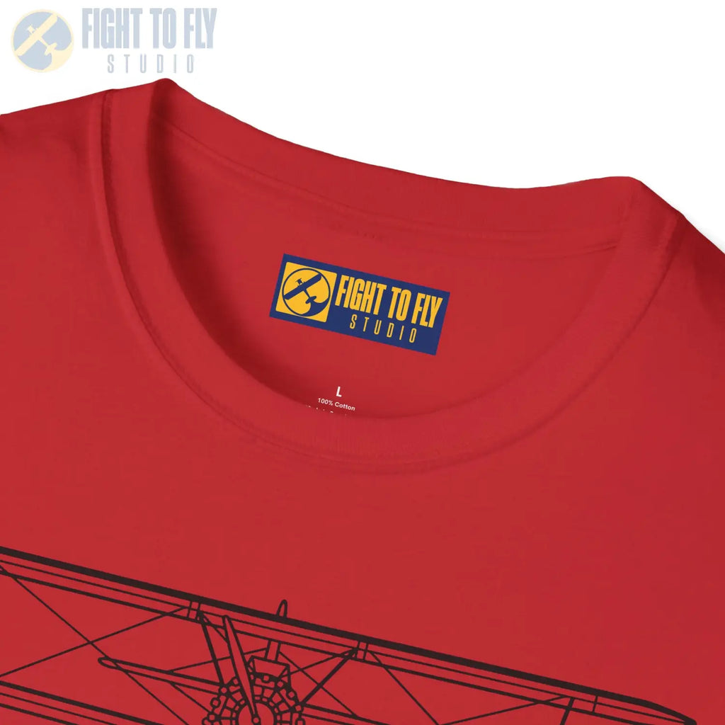 Stearman PT-17 Kaydet Front View T-Shirt - Pilot gifts - WWII warbird t-shirt