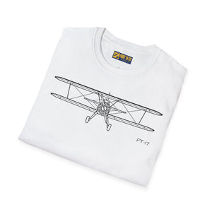 PT-17 Front View T-Shirt – Stearman Nose-On Aviation Tee - Pilot gifts - WWII warbird t-shirt