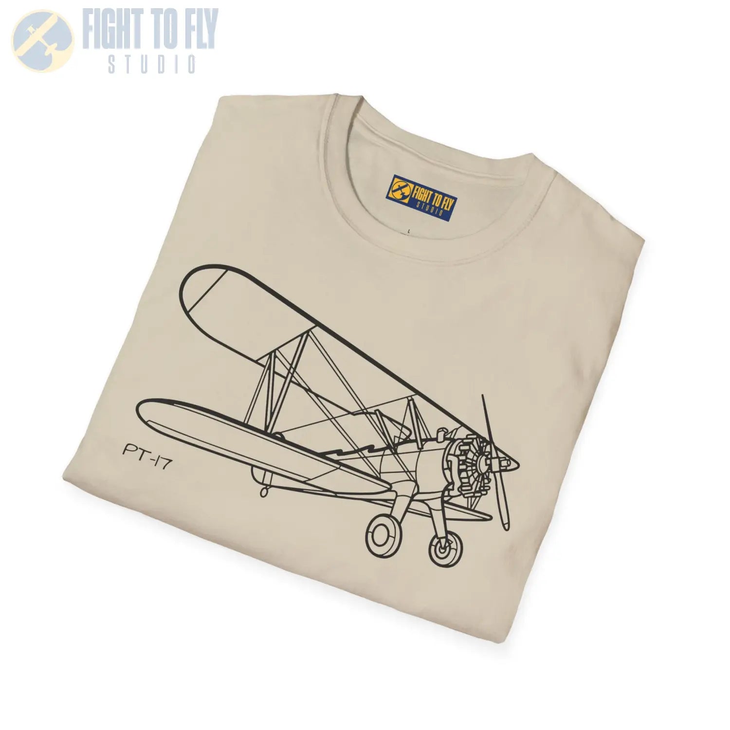 Stearman PT-17 Kaydet Parked View T-Shirt - Pilot gifts - WWII warbird t-shirt
