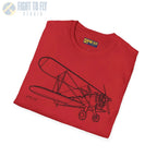 Stearman PT-17 Kaydet Parked View T-Shirt - Pilot gifts - WWII warbird t-shirt