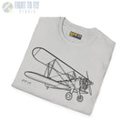 Stearman PT-17 Kaydet Parked View T-Shirt - Pilot gifts - WWII warbird t-shirt