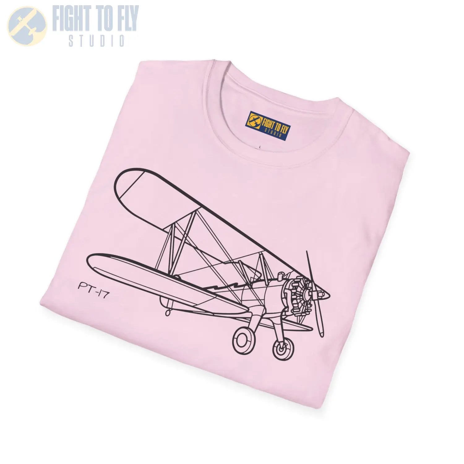 Stearman PT-17 Kaydet Parked View T-Shirt - Pilot gifts - WWII warbird t-shirt