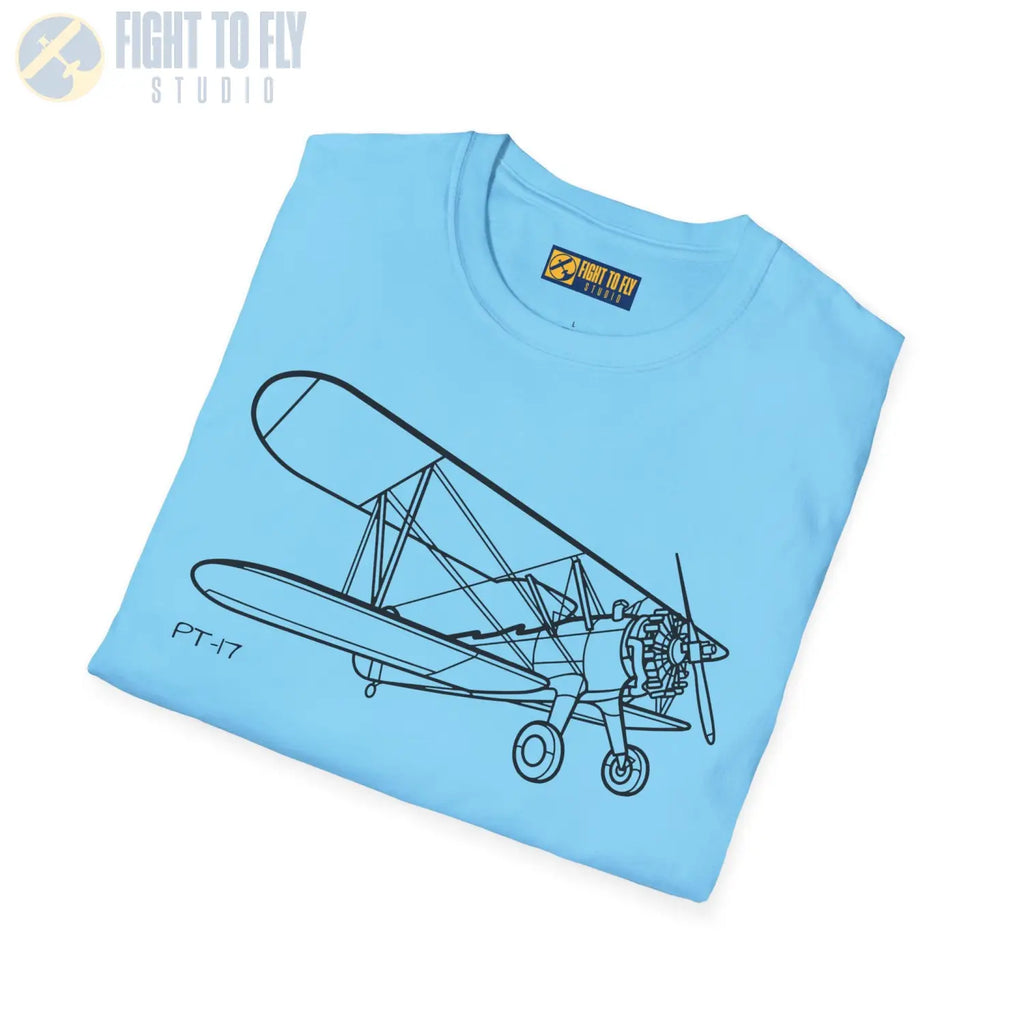 Stearman PT-17 Kaydet Parked View T-Shirt - Pilot gifts - WWII warbird t-shirt