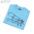 Stearman PT-17 Kaydet Parked View T-Shirt - Pilot gifts - WWII warbird t-shirt